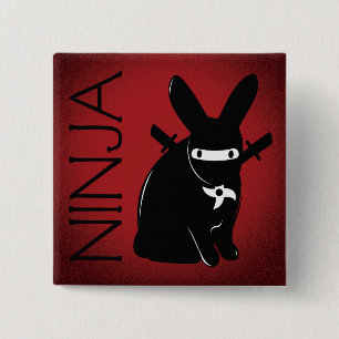BADGE CARRÉ 5 CM NINJA
