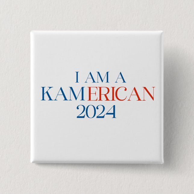 BADGE CARRÉ 5 CM NIP CARRÉ KAMERICAN (Devant)