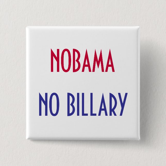 Badge Carré 5 Cm NOBAMA, AUCUN bouton de BILLARY (Devant)
