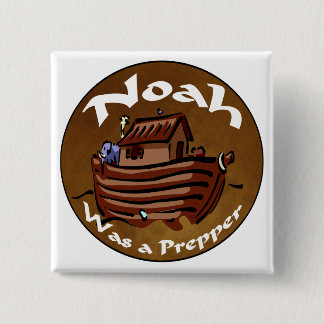 Badge Carré 5 Cm Noé était un Prepper