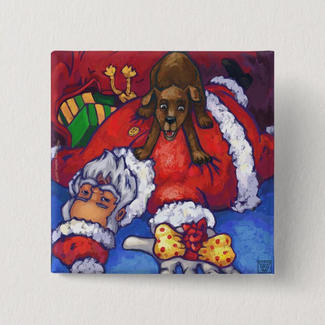 Badge Carré 5 Cm Noël (Devant)