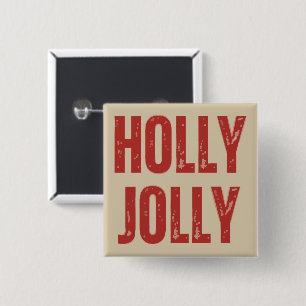 Badge Carré 5 Cm Noël familial rétro joyeux et assorti 