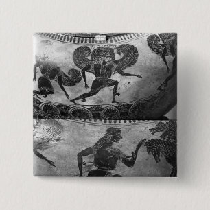 Badge Carré 5 Cm Noir-chiffre dinos de grenier