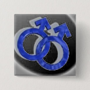 Badge Carré 5 Cm Noir de Gai-Symboles
