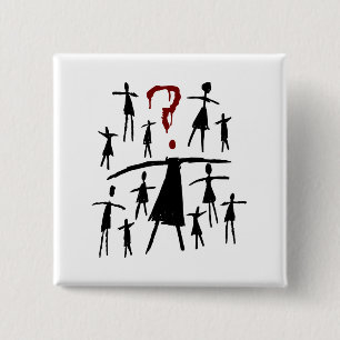 Badge Carré 5 Cm Noir orphelin   Helena - croquis de clone