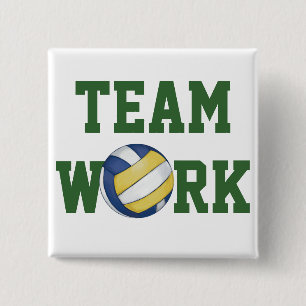 Badge Carré 5 Cm Nom et numéro de l'équipe de volleyball