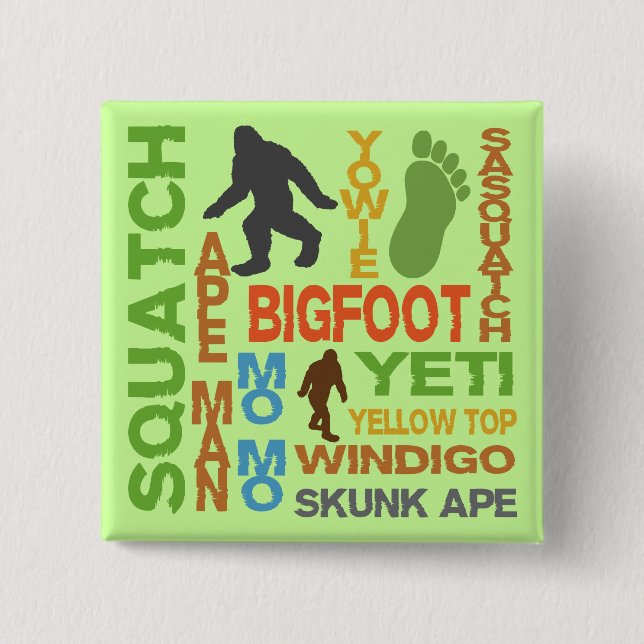 Badge Carré 5 Cm Noms pour Bigfoot (Devant)