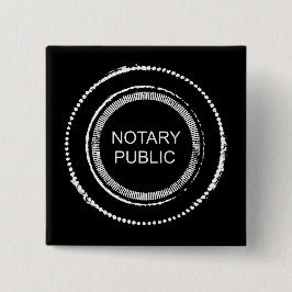 Badge Carré 5 Cm Notaire Public Perturbé Sceau Rond