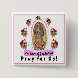 Badge Carré 5 Cm Notre-Dame de Guadalupe