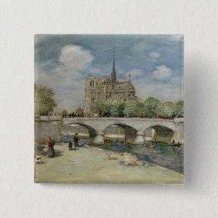 Badge Carré 5 Cm Notre Dame de Paris, c.1900