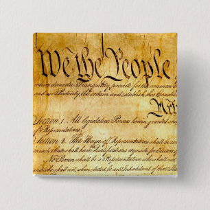 Badge Carré 5 Cm Nous le peuple - Constitution