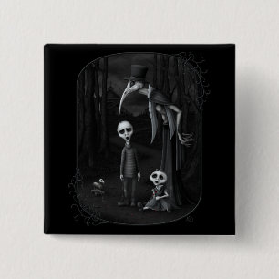 Badge Carré 5 Cm Nous tous tombons vers le bas