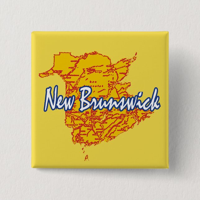 Badge Carré 5 Cm Nouveau-Brunswick (Devant)