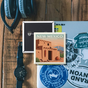 Badge Carré 5 Cm Nouveau-Mexique vintage