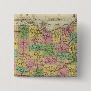 Badge Carré 5 Cm Nouvelle Carte De L'Ohio 2
