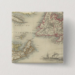 Badge Carré 5 Cm Nouvelle-Écosse Et Terre-Neuve