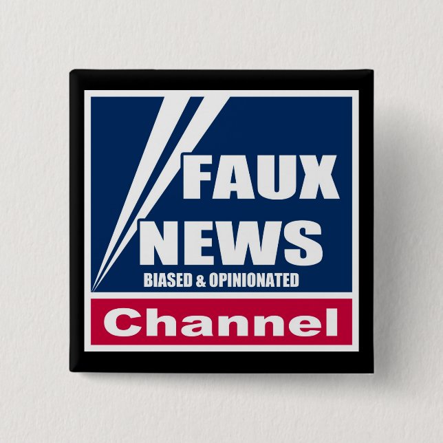 Badge Carré 5 Cm Nouvelles de Faux (Devant)