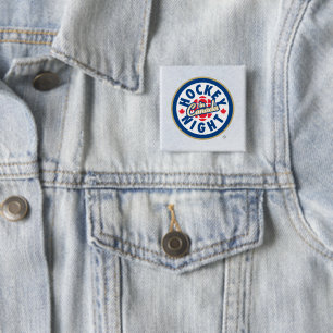 Badge Carré 5 Cm Nuit de hockey au Canada
