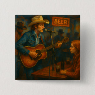 Badge Carré 5 Cm Nuits Honky-Tonk