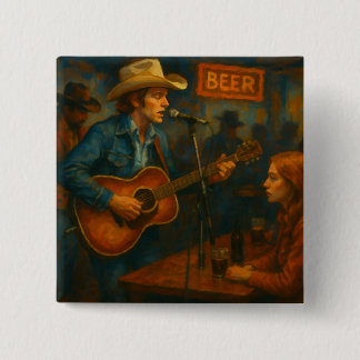 Badge Carré 5 Cm Nuits Honky-Tonk