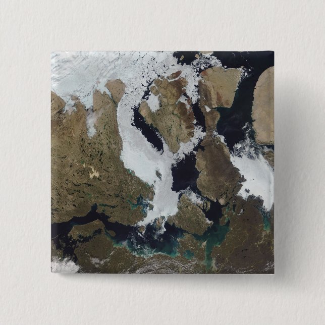 Badge Carré 5 Cm Nunavut, Canada (Devant)