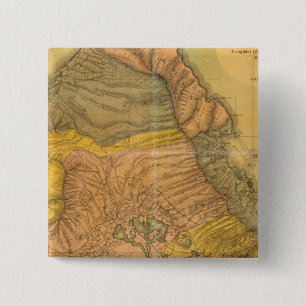 Badge Carré 5 Cm Oahu, îles Hawaïennes
