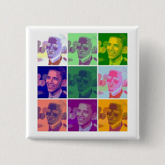 Badge Carré 5 Cm obama