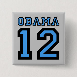 Badge Carré 5 Cm Obama 2012