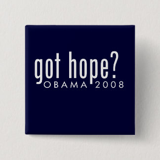 Badge Carré 5 Cm Obama a obtenu le bouton d'espoir