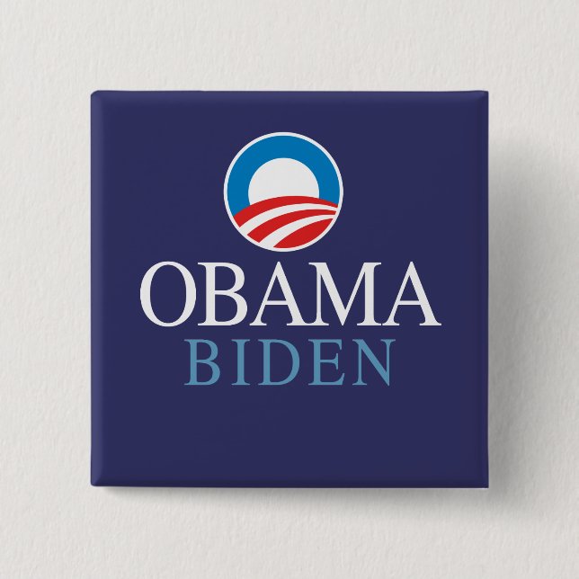 Badge Carré 5 Cm Obama Biden (Devant)