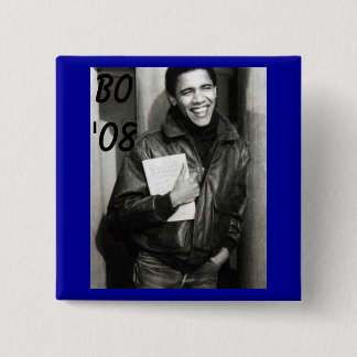 Badge Carré 5 Cm obama, BO'08