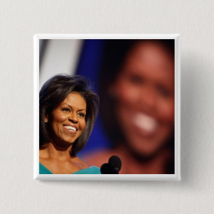 Badge Carré 5 Cm Obama-Michelle