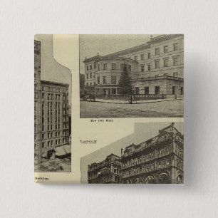 Badge Carré 5 Cm Objets importants, Portland, Oregon