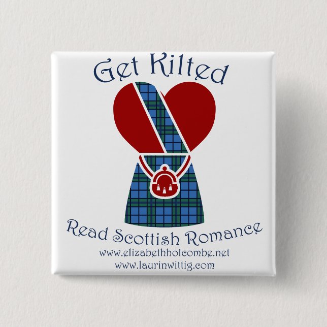 Badge Carré 5 Cm Obtenez le bouton en kilt (Devant)