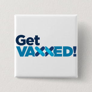 Badge Carré 5 Cm obtenir un aimant vacciné