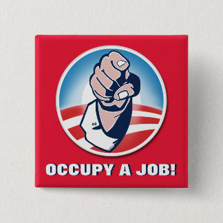 Badge Carré 5 Cm Occupez un travail