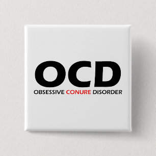 Badge Carré 5 Cm OCD - Trouble obsessionnel de la peau