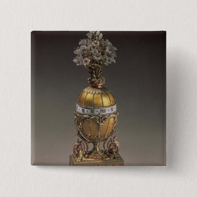 Badge Carré 5 Cm Oeuf de pâques sous forme de vase (Devant)