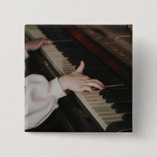 Badge Carré 5 Cm Oeuvre de piano géniale