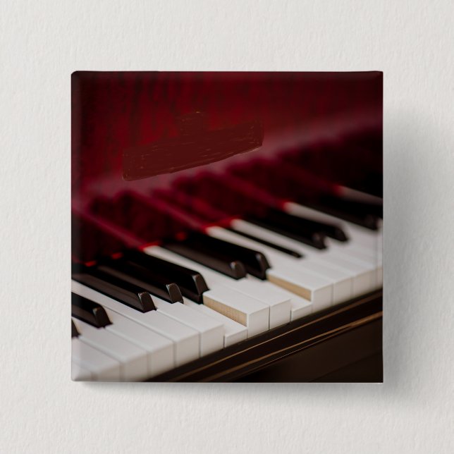 Badge Carré 5 Cm Oeuvre de piano géniale (Devant)