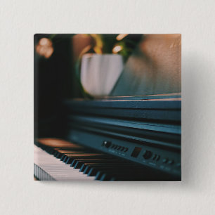 Badge Carré 5 Cm Oeuvre Piano Cute