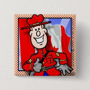 Badge Carré 5 Cm Oh Canada EH !
