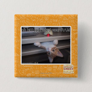 Badge Carré 5 Cm oh salut j'ai amélioré votre RAM