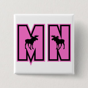 Badge Carré 5 Cm Oie du Minnesota