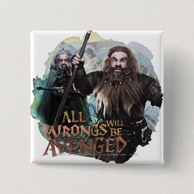 Badge Carré 5 Cm Oin et longe (Devant)