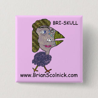 Badge Carré 5 Cm oiseau