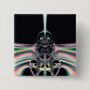 Badge Carré 5 Cm Oiseau funky