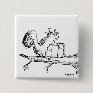BADGE CARRÉ 5 CM OLDSQUIRREL, GETTING LE LONG