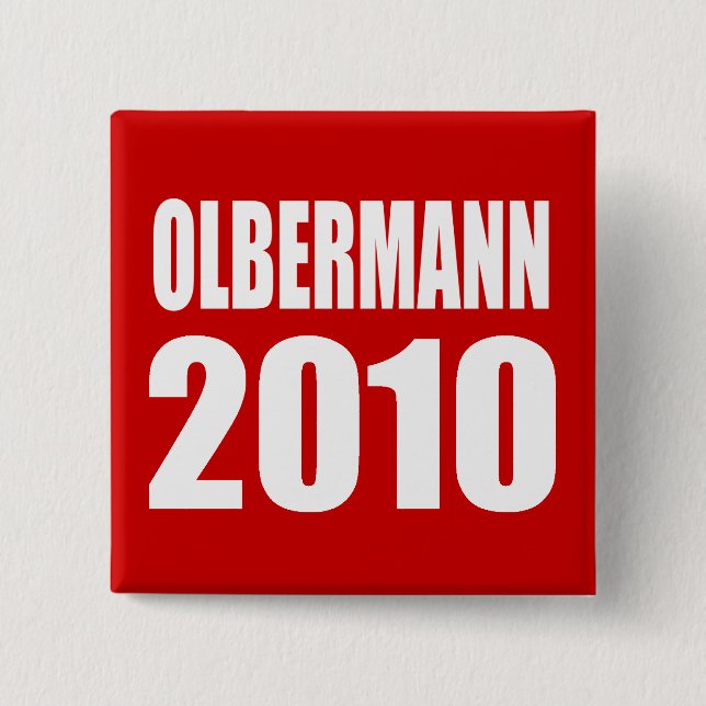 Badge Carré 5 Cm OLOBERMANN Élections (Devant)