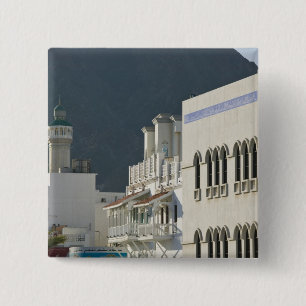 Badge Carré 5 Cm Oman, Mascate, Mutrah. Mosquée de Mutrah Corniche 